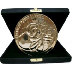  Medalha Fundida- Banho Ouro