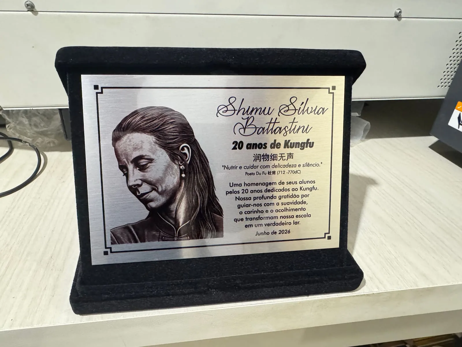 Placa com Foto Gravada