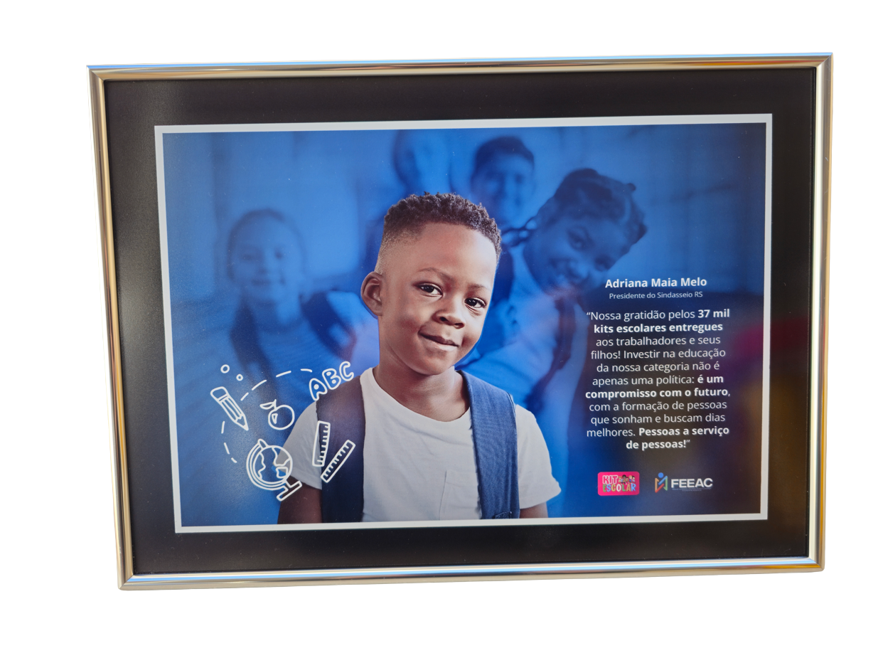 Placa Quadro Parede FEEAC - Campanha Educacional